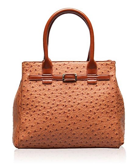  10.Hynes Victory Ostrich Top Handle Handbag