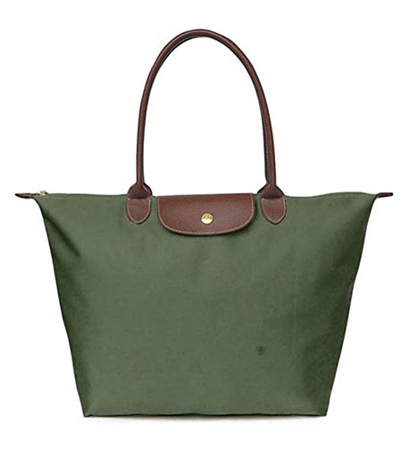 12.BEKILOLE Women's Stylish Waterproof Tote Bag Nylon Travel Shoulder Beach Bags
