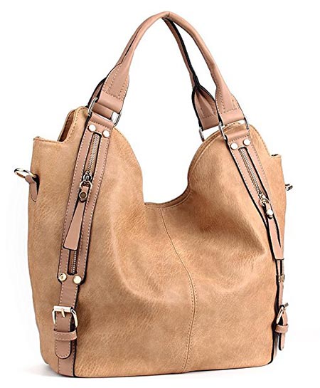  8. JOYSON Women Handbags Hobo Shoulder Bags Tote PU Leather Handbags Fashion Large Capacity Bags.