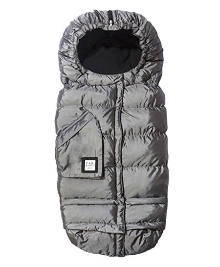 2 7AM Enfant Blanket 212 Evolution Extendable Baby Bunting Bag Adaptable for Strollers, Metallic Silver