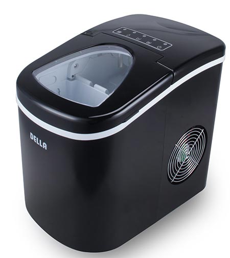 10. Della Portable Black Ice Maker Machine