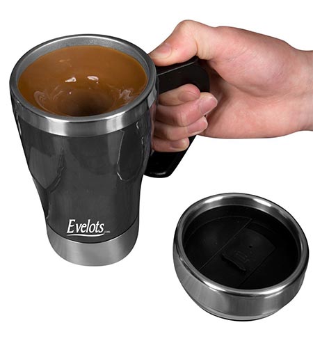 3. Evelots 4083 Self Stirring Battery Operated Travel Mug