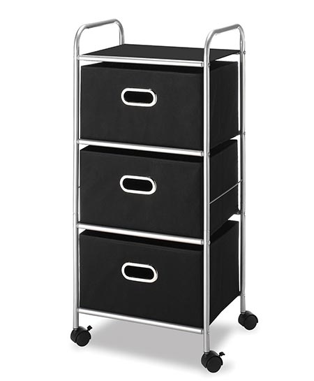 7. Whitmor 3 Drawer Rolling Cart - Home and Office Storage Organizer