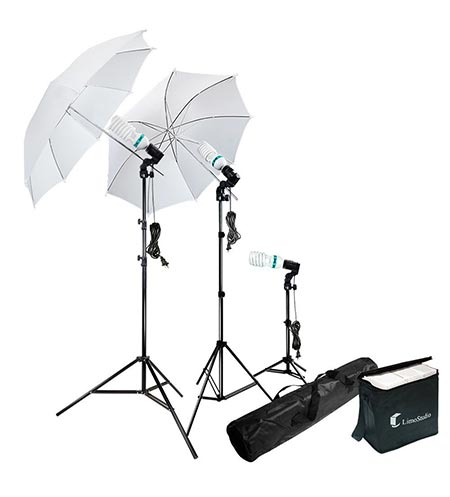 1 Photography Photo Portrait Studio 600W Day Light Umbrella Continuous Lighting Kit by LimoStudio, LMS103