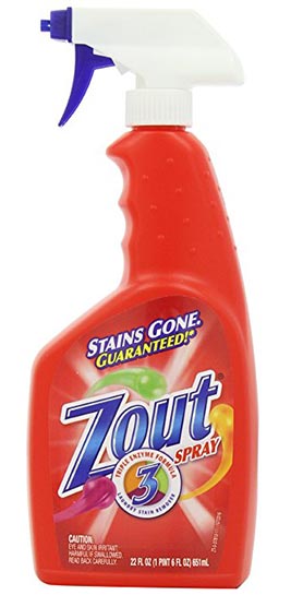 10. Zout Triple Enzyme Formula Laundry Stain Remover Spray, 22 Ounce