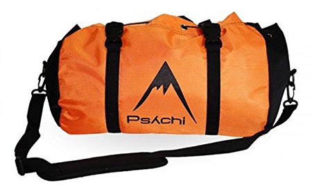 3. Psychi Climbing Rope Bag with Ground Sheet Buckles and Carry Straps (Orange)