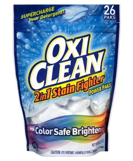 2. OxiClean 2-in-1 Stain Fighter Power Paks, 26 Count