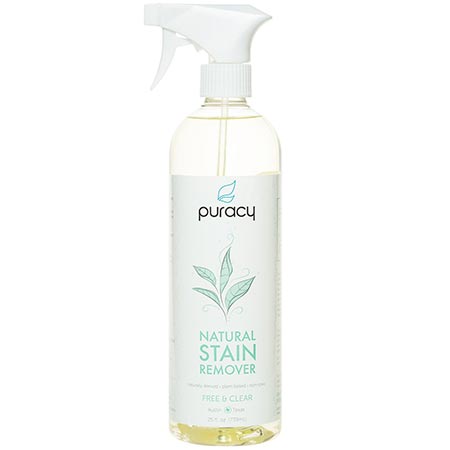 1. Puracy Natural Stain Remover - THE BEST Enzyme Laundry Cleaner - Plant-Based Spot & Odor Eliminator - Free & Clear - 25 fl. Ounce