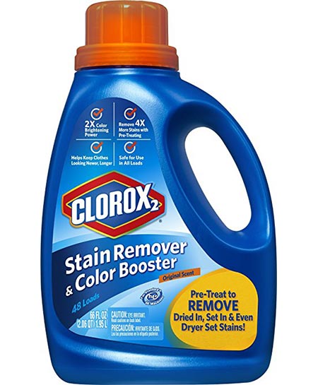 8. Clorox 2 Laundry Stain Remover and Color Booster, Original, 66 Ounce Bottle