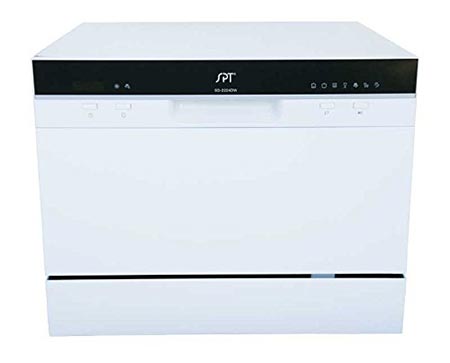 10. SPT SD-2224DW Countertop Dishwasher with Delay Start & LED, White