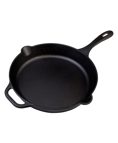 4. Large Pre-Seasoned Cast Iron Skillet by Victoria