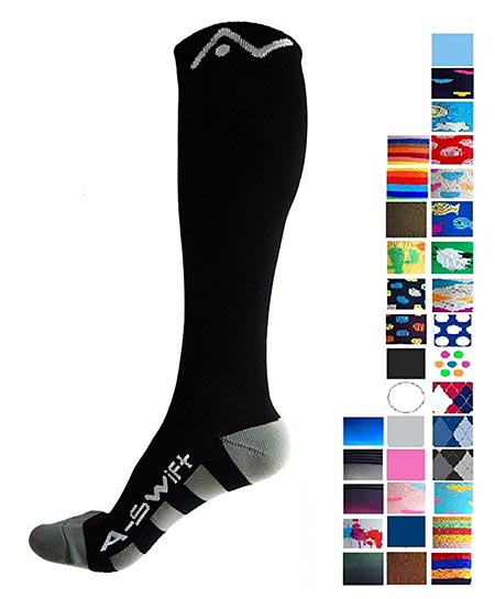 9. A-Swift Compression Socks (1 pair) for Women & Men