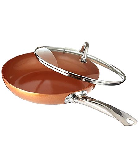 6. Copper Chef 10 Inch Round Frying Pan With Lid