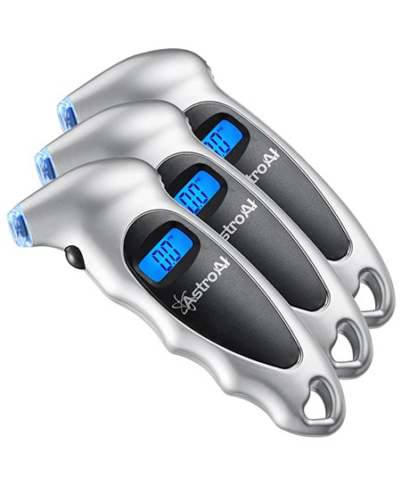 5. Astro 3 Pack Digital Tire Pressure Gauge