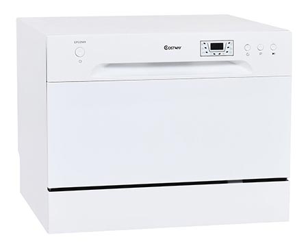 11. Costway Countertop Dishwasher Stainless Steel