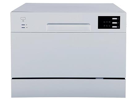 6. SPT SD-2225DS Countertop Dishwasher with Delay Start & LED, Silver, Silver