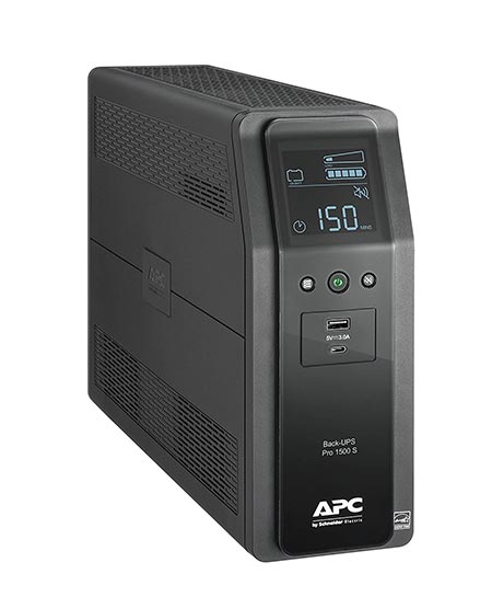 7. APC 1500VA Back-UPS Pro Sinewave UPS Battery Backup & Surge Protector (BR1500MS)