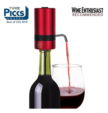 8. WAERATOR W2 Luxurious Electric Wine Aerator for Wine Bottle