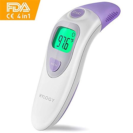 3. Baby Ear and Forehead Thermometer, Hylogy Digital Medical Infrared Thermometer Professional