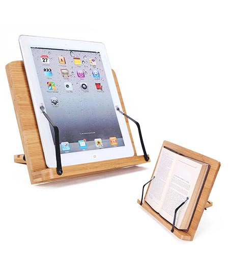 9. Yesurprise Desktop Book Stand with Foldable Tray Page Paper Clips