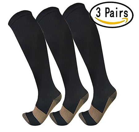 6. Copper Compression Socks For Men & Women(3 Pairs)