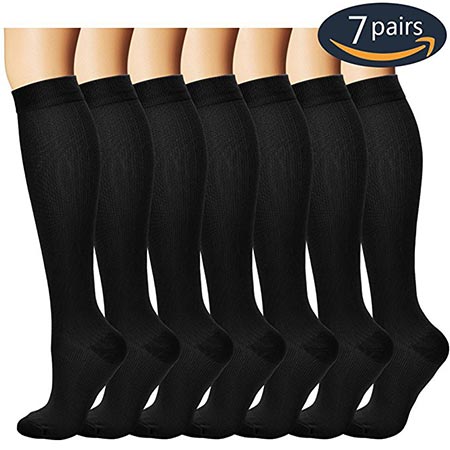 5. 7 Pairs Compression Socks For Women and Men