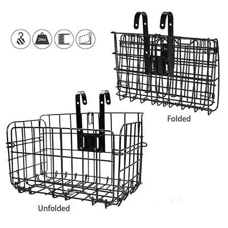 10. HOMEE Folding Rear Bike Basket