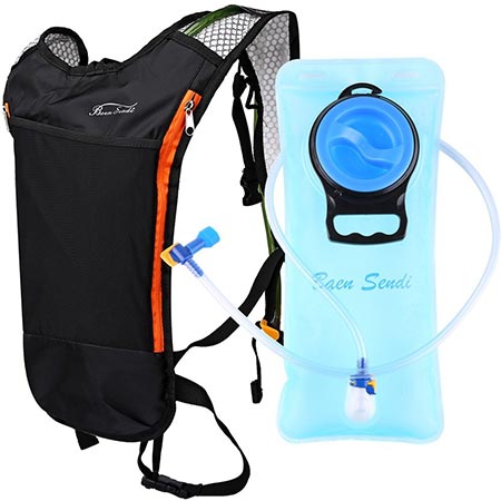 8. Baen Sendi Hydration Pack with 2L Backpack Water Bladder - Great for Outdoor Sports of Running Hiking Camping Cycling