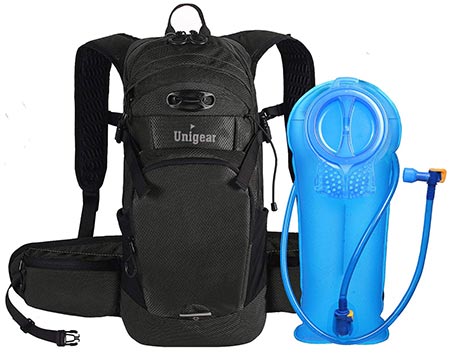 6. Unigear Hydration Packs Backpack with 2L TPU Water Bladder Reservoir for Running, Hiking, Climbing, Cycling