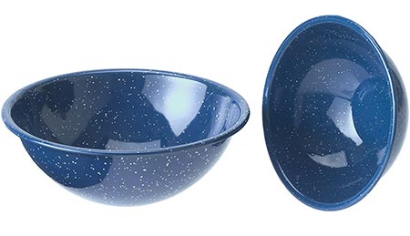 6. GSI Outdoors Blue Graniteware Mixing/Cereal Bowl, 6 Inch