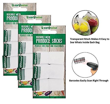 2. Earthwise Reusable Mesh Produce Bags