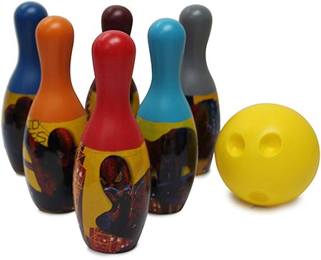 9. Spiderman Bowling Set