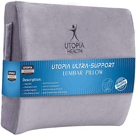 8. Utopia Bedding Lumbar Support Back Pillow