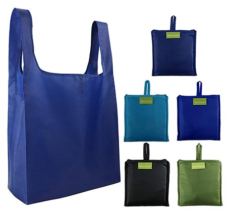 6. BeeGreen Reusable Grocery Bags 5 Pack