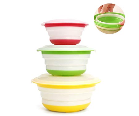 7. Stebcece Silicone Expandable Collapsible Bowl