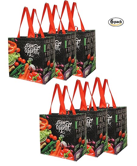 7. Earthwise Reusable Grocery Bags Shopping