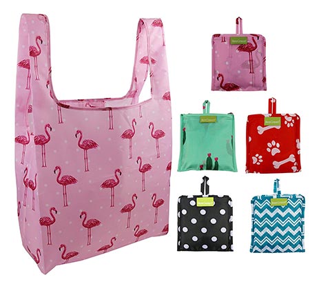 5. BeeGreen Foldable Reusable Grocery Bags 5 Cute Designs