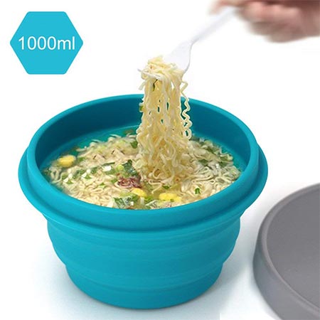 3. LAOPAO Collapsible Silicone Bowl with Lid