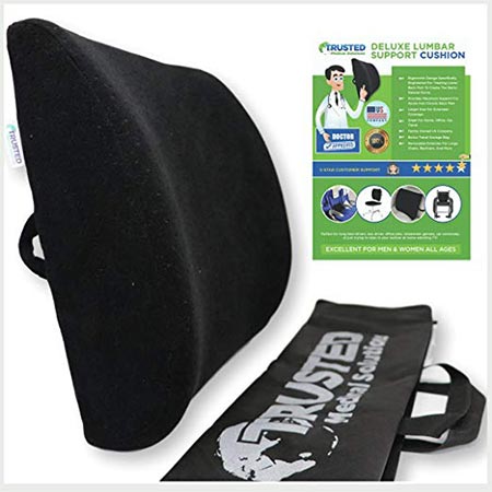 7. Trusted XL Back Lumbar Support Pillow