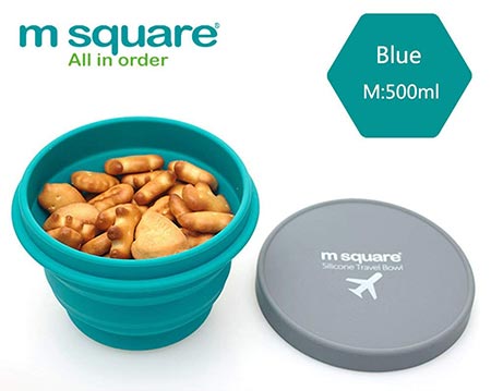 6. m square Collapsible Food Grade Silicone Bowls