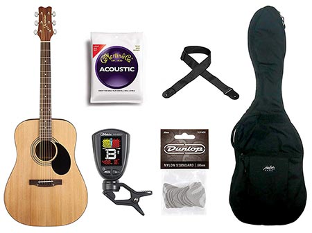 5. Jasmine 6 String S35 Acoustic Guitar Pack