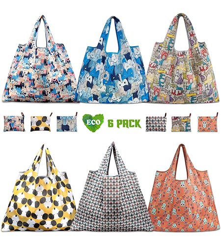 10. TEOYALL Reusable Grocery Bags