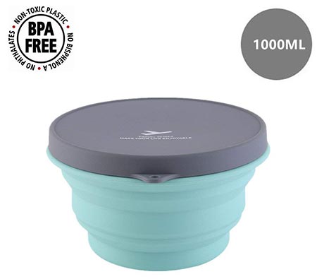 5. Multicolored-life Collapsible bowl with lid