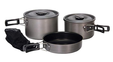 6 Texsport Black Ice Cookware set