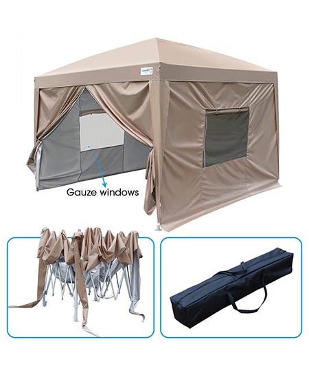 8. Quictent Upgraded Privacy 8x8 EZ Pop Up Canopy Tent