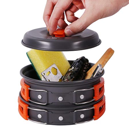 8 REDCAMP Camping Cookware Mess Kit