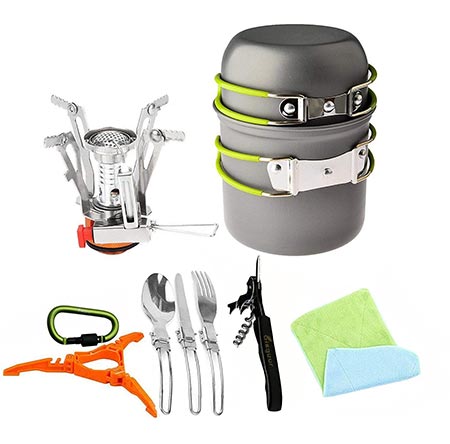 2 Bisgear Camping Cookware Set