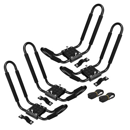 2 2 Pair Universal Canoe Car Top Mount Carrier Roof Rack 