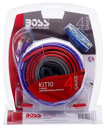 6. BOSS Audio KIT10 4 Gauge Amplifier Installation Wiring Kit