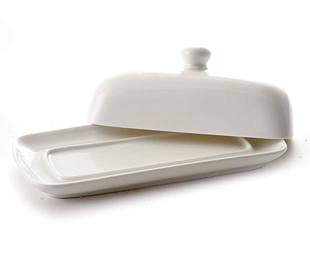 4. Norpro Porcelain Butter Dish with Lid